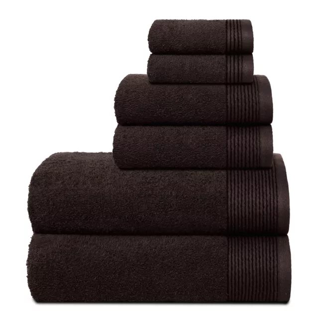 Belizzi Home 100% Cotton Ultra Soft 6 Pack Towel Set, Contains 2 Bath Towels 28X