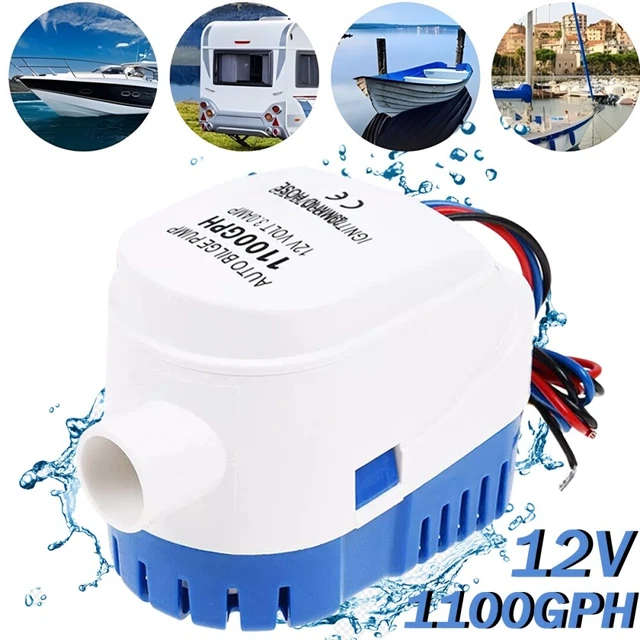 AUTOMATIK BILGE PUMPE Bilgenpumpe Bilgepumpe Lenzpumpe 12V 1100GPH Mit