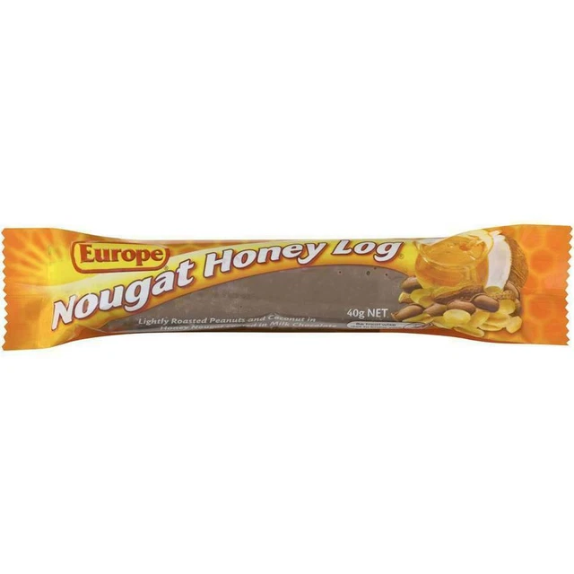 CADBURY EUROPE NOUGAT Honey Log Chocolate Bar 40g X 35 Bars £34.73 ...
