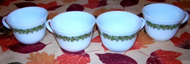 4 Pyrex Crazy Daisy Spring Blossom Coffee Mugs