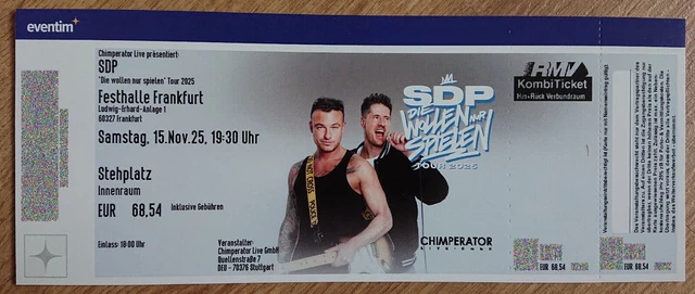 Sdp Tickets SDP-TICKET &DIE WOLLEN nur Spielen