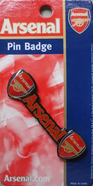 Official Arsenal F.c. Dual Club Crests Football Pin Badge Brand New!