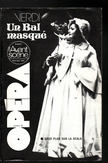 Avant scène OPERA Un bal masqué de Giuseppe Verdi 1981