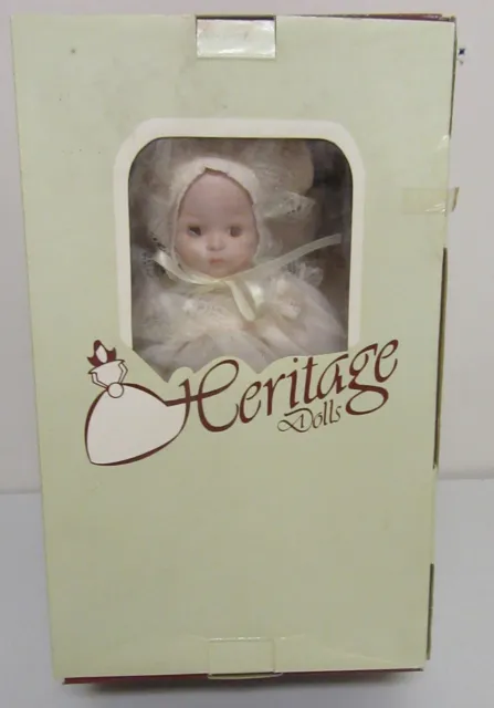 Heritage Dolls "Laura" Porcelain Bisque Head, Hands, Feet, Cloth Body 11" Tall