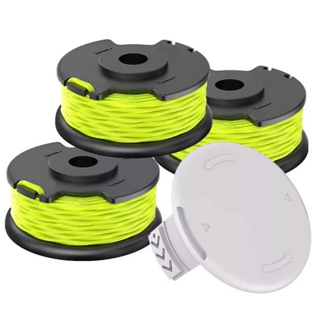 3 Spool Line & 1 Cover For RYOBI RAC143 36V Grass Trimmer Spool  Replacement