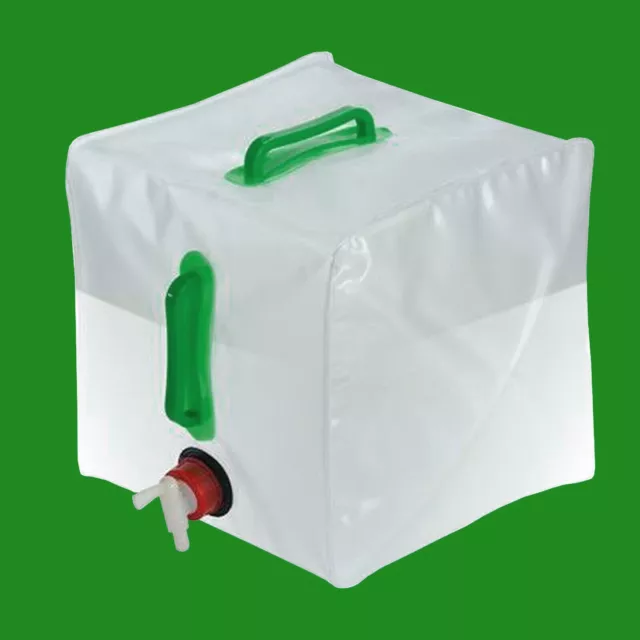 20L Collapsible Water Carrier Storage Container With Tap Gardening Camping Hiker