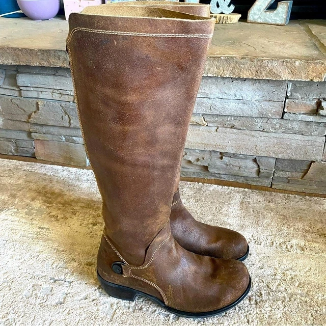 FLY LONDON MISTRY Camel Distressed Leather Knee High Boots Uk 4 Eur 37 Rrp 160 69.99 PicClick UK