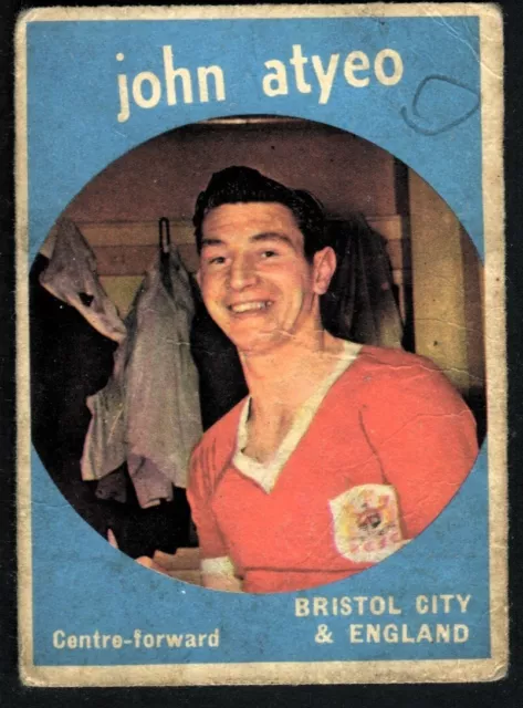 A&BC Gum, FOOTBALLERS, Black Back, 1960, John Atyeo, Bristol City, #35