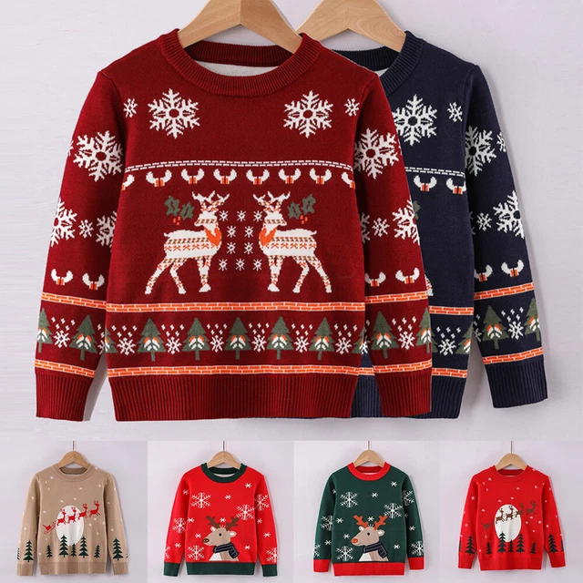 Pull Enfant Imprimé Personnage – Sweat-shirt Bébé Fille Garçon, Matière Douce, Coupe Décontractée, Pour Noël