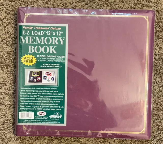 RARE Pioneer E-Z Load Scrapbook Album 12x12 Memory Photo Book Levi W/Blocks  Baby