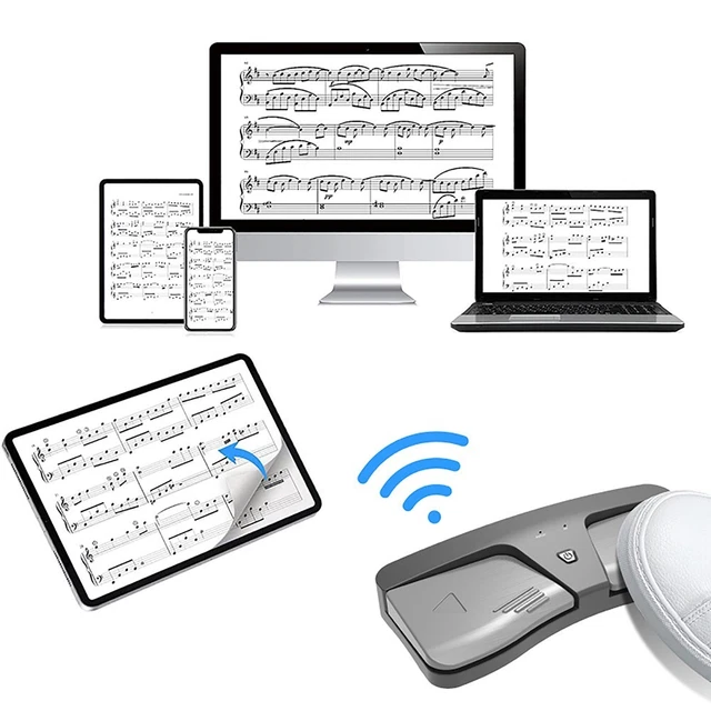 Smartes Kabelloses Musikblatt Pedal Für Vorlesen Scrollen & MIDI Befehle