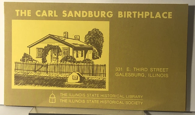 THE CARL SANDBURG Birthplace Brochure Springfeild Illinois $12.77 ...