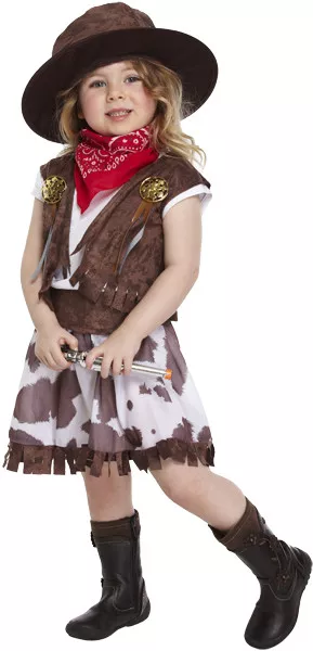 Children Cowgirl Fancy Dress Up Costume Kids Toddler Child Outfit Book Week Day