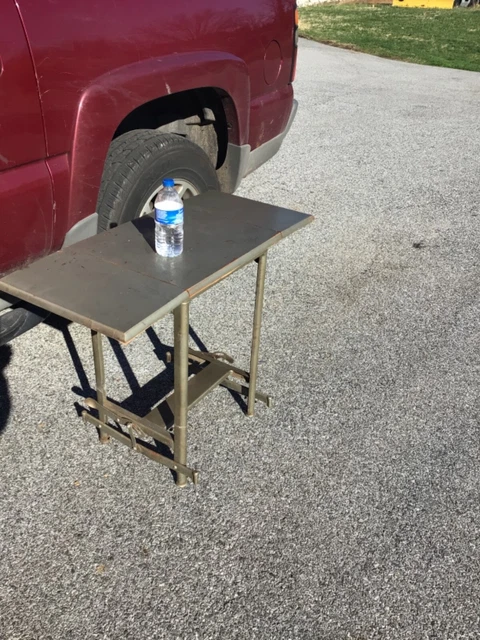 Vintage - Steampunk Drop Leaf Typewriter Table Desk Metal Stand wood top Vintage - Steampunk Drop Leaf Typewriter Table Desk Metal Stand wood top