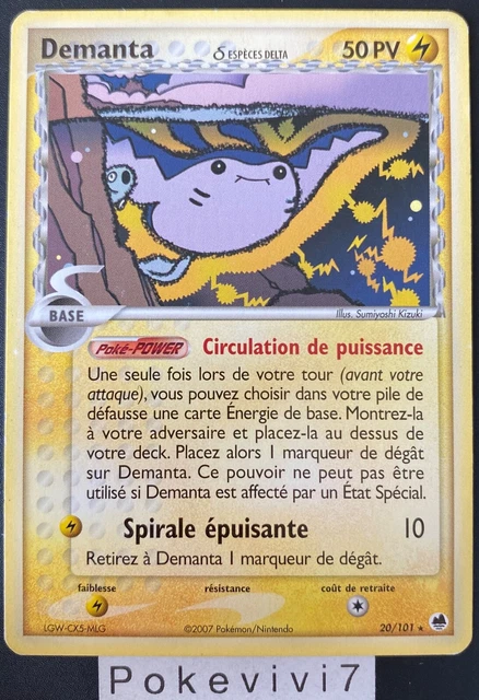 Carte Pokemon DEMANTA 20/101 Rare Bloc EX Ile des Dragons FR OCCASION