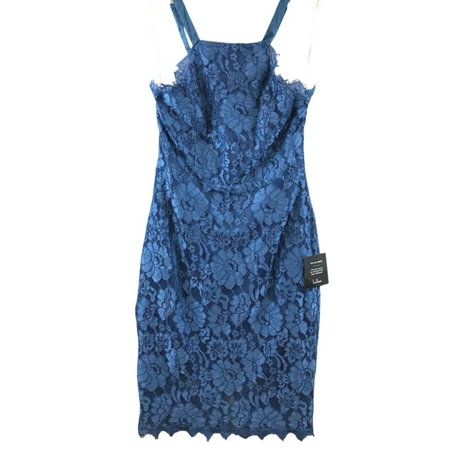 wishful wanderings blue lace bodycon midi dress Lulus Wishful Wanderings Grey Lace Midi Bodycon Womens Large L Open Back