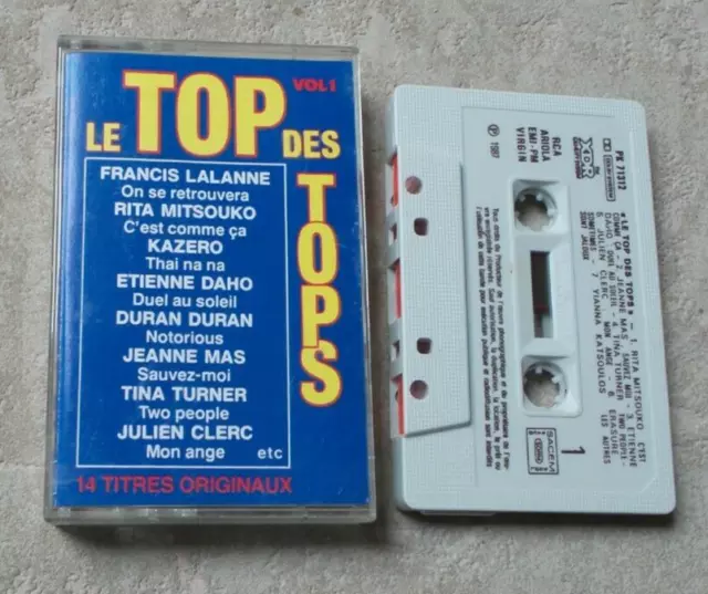 Cassette  Audio Musique K7 Tape Various "Le Top Des Tops Vol.1" Compilation 1987