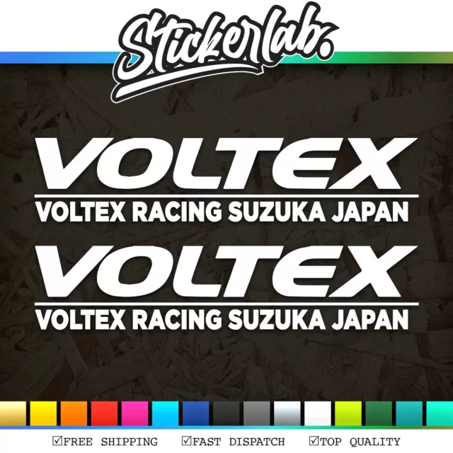 2X VOLTEX ""LARGE"" W20cm - Spoiler BGW Aufkleber, JDM, DRIFT, WING, JAP, BMW, S14