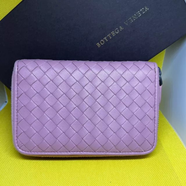 Bottega Veneta folding wallet round zip wallet