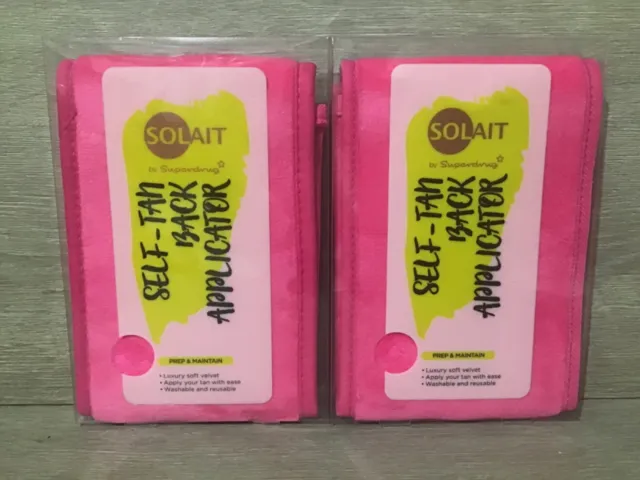 Solait By Superdrug 2 X Self-Tan Back Applicators Prep & Maintain New & Sealed