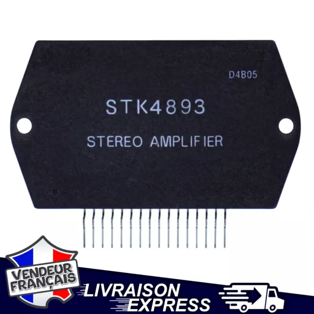 Stk4893 Amplificateur Audio Stereo Pmc Hybrid Ic Zip16 (1636)