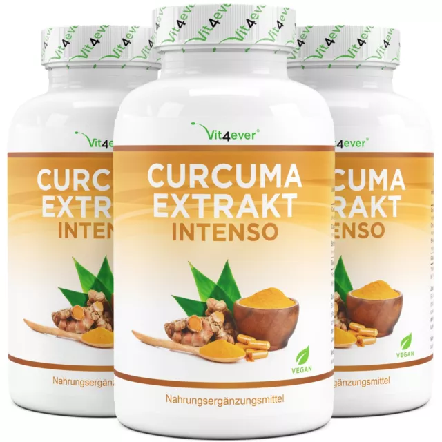 Extracto de cúrcuma - 540 cápsulas (V) - Con 98% de extracto - curcuminoides / porción diaria