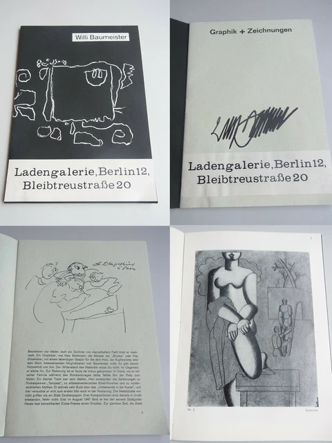 Katalog WILLI BAUMEISTER "Graphik + Zeichnungen" 1965 Ladengalerie Müller BERLIN