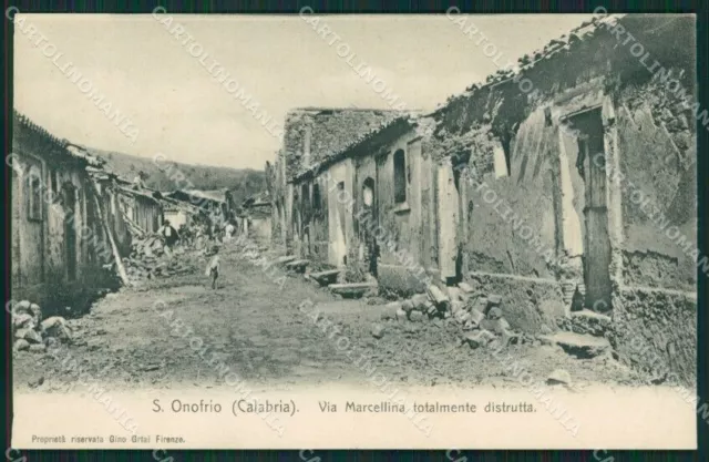 Vibo Valentia Sant'Onofrio terremoto cartolina QZ3864