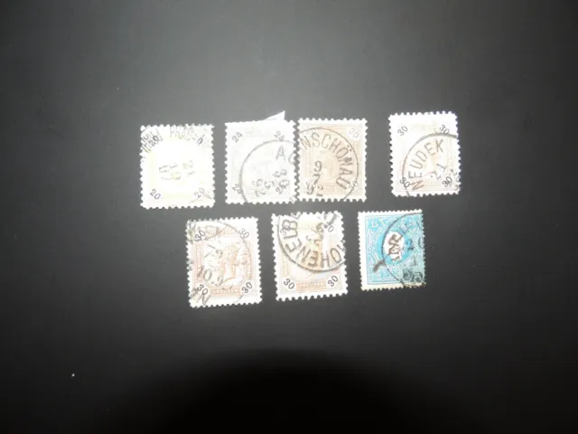 Briefmarken „7x Österreich Kaiserreich teilw. Falz wie abgebildet (4)“