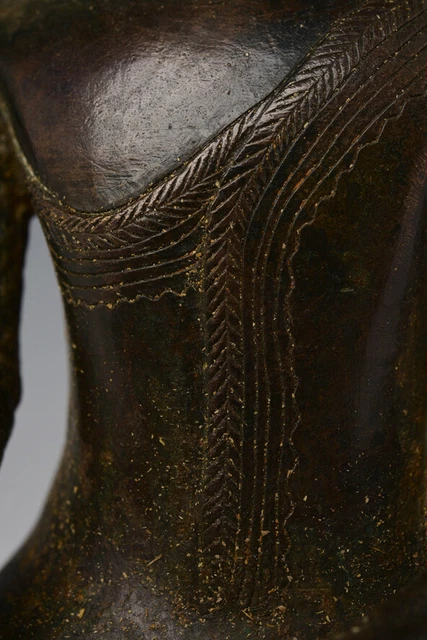 17th Century, Shan, Antique Burmese Bronze Seated Buddha 3