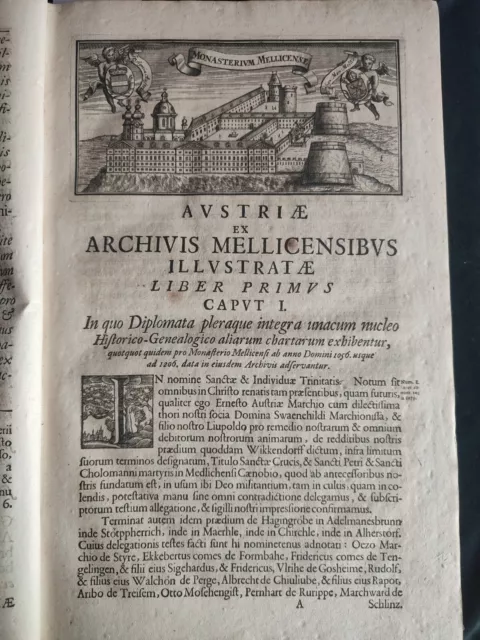 1722 Austria ex archivis Mellicensibus illustrata ,45 großformatige Kupfer 3