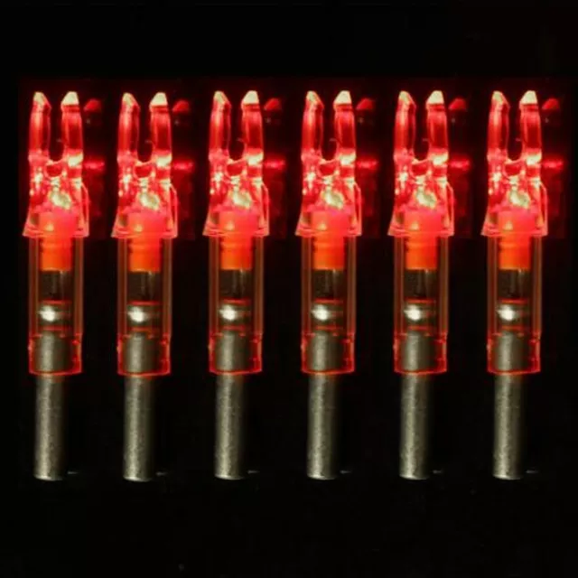 6Pack Automatic LED Lighted Nocks Shooting Archery Arrows 6.2mm Arrow Nock Tail 2