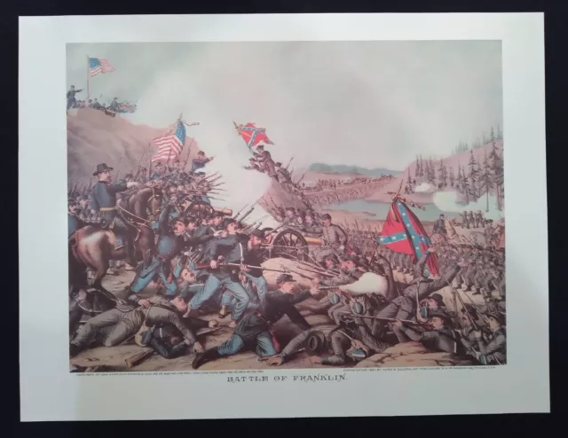 1979 Kurz and Allison Civil War Print - Battle of Franklin