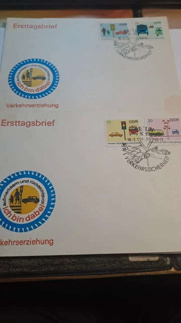 BRIEFMARKENSAMMLER: Briefmarken Deutsche Post Verkehrserziehung 2 Briefe