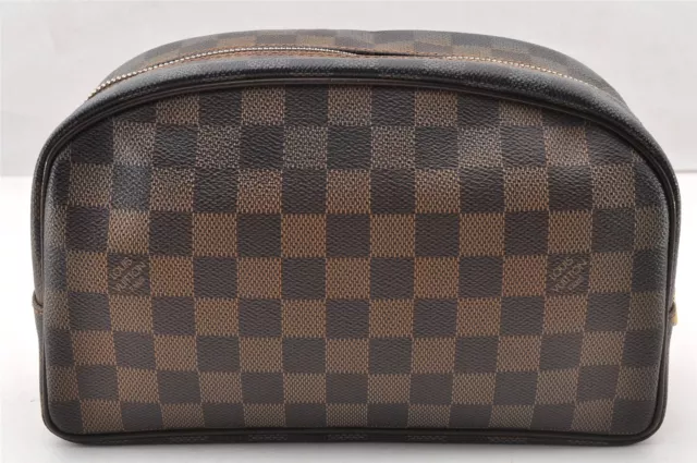 Authentic Louis Vuitton Damier Trousse Toilette 25 N47624 Clutch Hand Bag 8503I 3