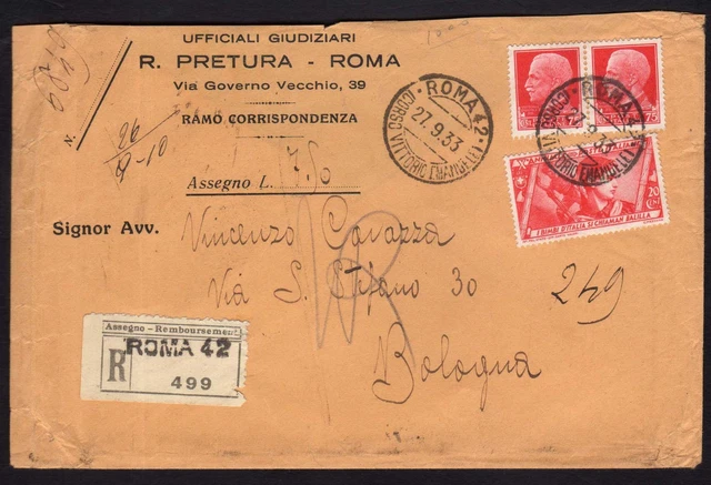 Lettre Recommandée Italienne 1925 – Turin Vers Milan, Multi-affranchie, Philatélie