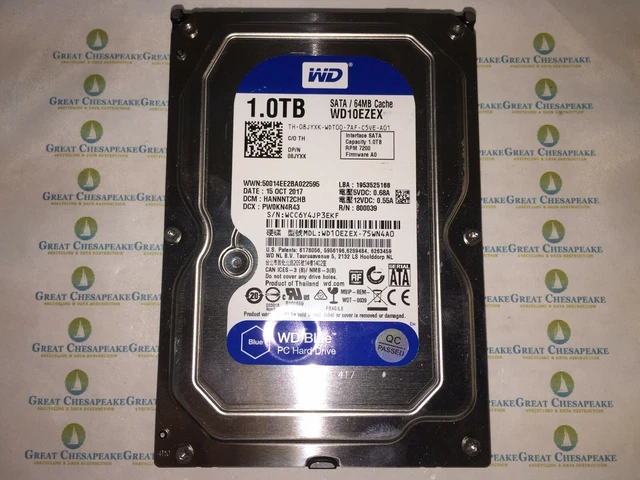 WESTERN DIGITAL BLUE WD10EZEX-75WN4A0 1TB 3.5" SATA HDD TESTED! EUR 18 ...