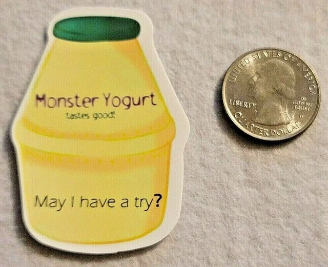 MONSTER YOGURT TASTES Good! May I Have A Try? Meme Theme Multicolor