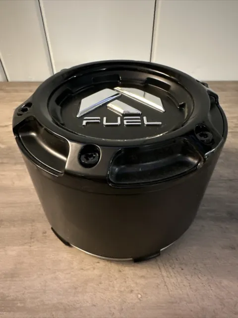 Fuel Gloss Black/Chrome Logo Snap In Wheel Center Cap 1005-49TBLD