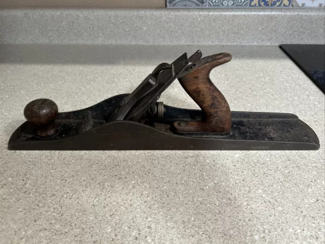 STANLEY BAILEY NO. 6 WOOD PLANE WOODWORKING TOOL 18” corrugated bottom.