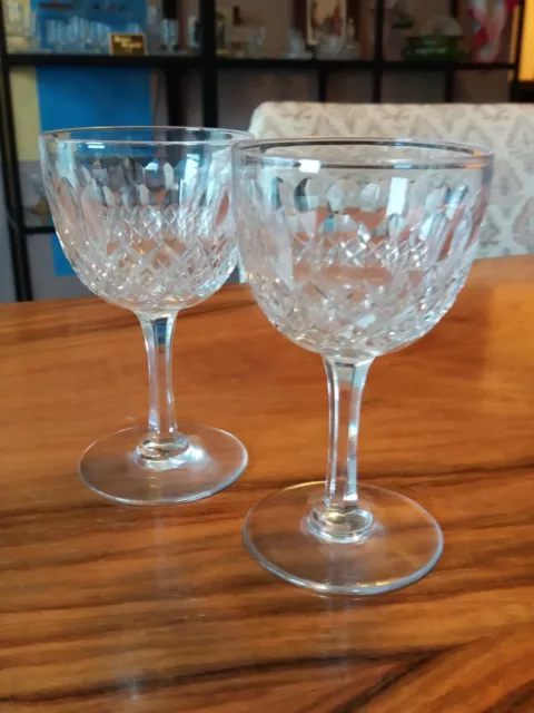 PAIR  0f Thomas Webb Crystal Claret Wine Glass - Normandy - 4 3/4"