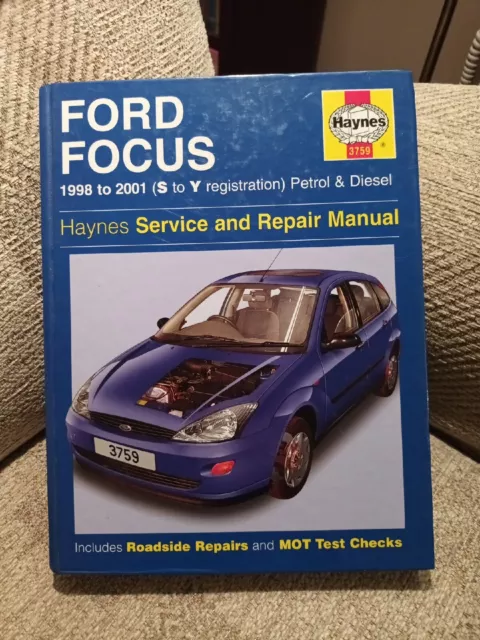 Haynes Service And Repair Manual No. 3759 Ford Focus 1998 to 2001. (S to Y Reg)