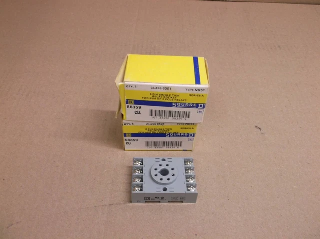 8501-NR51 A Square D NEW In Box 8-Pin Relay Socket 8501NR51 A