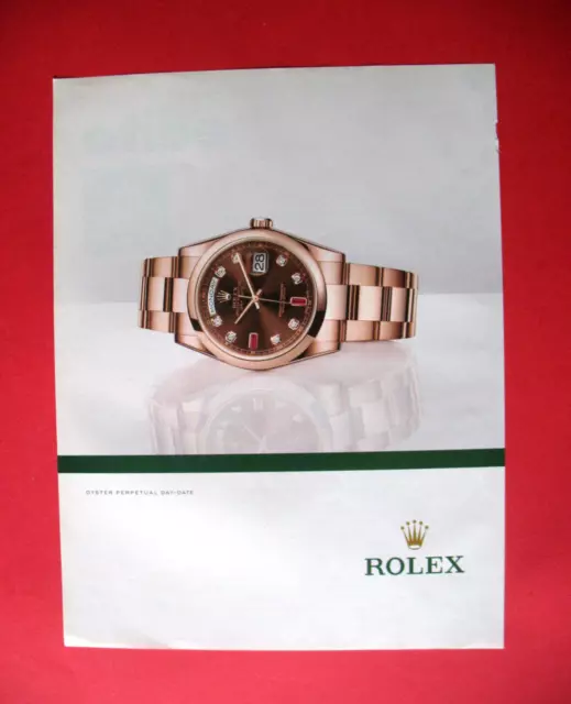 Publicite De Presse Rolex Oyster Perpetual Day-Date Montre Ad 2013