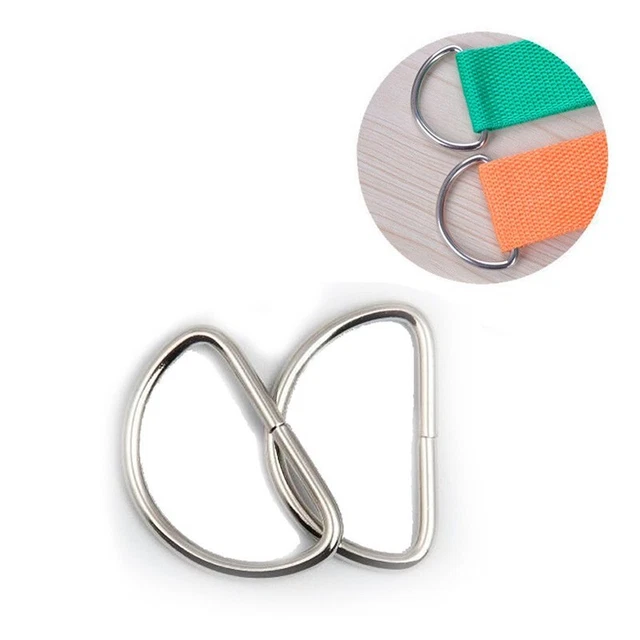 20 ud. Anillos D de plata metal para bolsos billeteras y vajilla Premium Qu