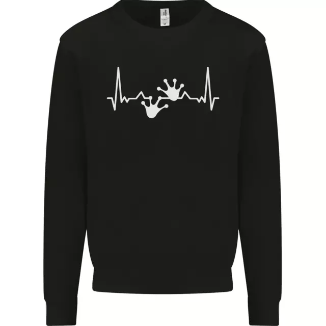 Lizard ECG Gekko Pulse Iguana Gecko Kids Sweatshirt Jumper