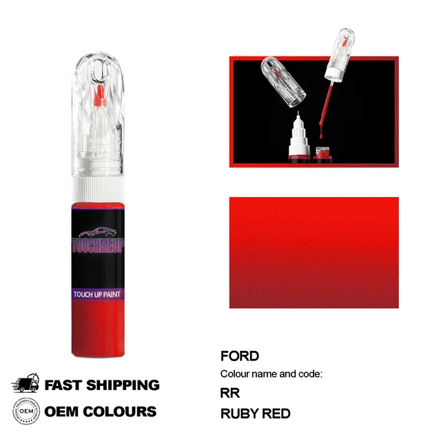 FÜR FORD-MODELLE RUBY Red Code Rr Touch-Up-Lackstift Nadel-Kratz-Kit ...