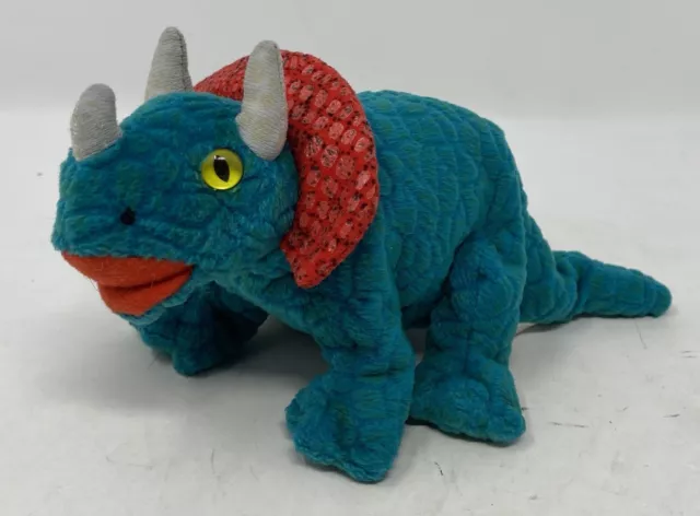 TY Beanie Babies Hornsly Triceraptops Dinosaur Soft Toys Plush 2000 Yellow Eyes