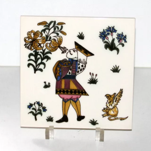 Ironbridge Gorge Museum UK Footed Tile Trivet Porcelain V&A Alice in Wonderland