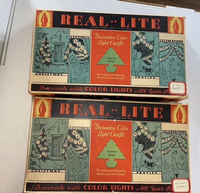 VINTAGE REALLITE C9 Christmas Light SetNo. 805 *Lot Of 2* Working 39